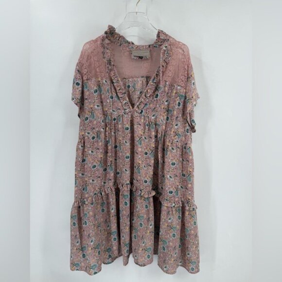 Double D Ranch dusty pink floral dress size 2x - Picture 1 of 6